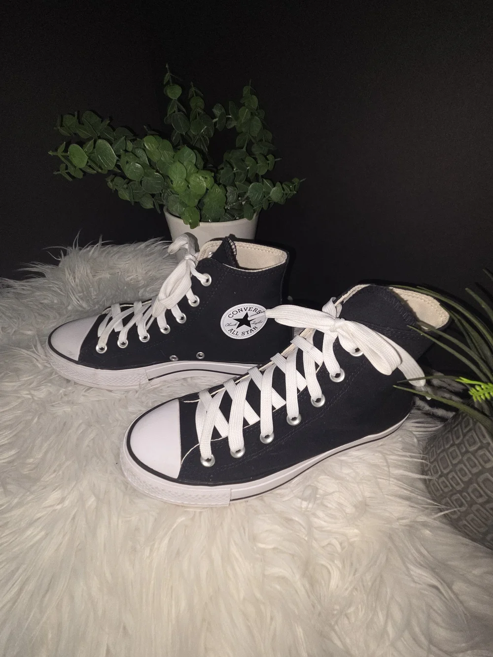 Converse Chuck Taylor All Star Black Platform High Top Sneakers. Size 9 - Picture 6 of 15